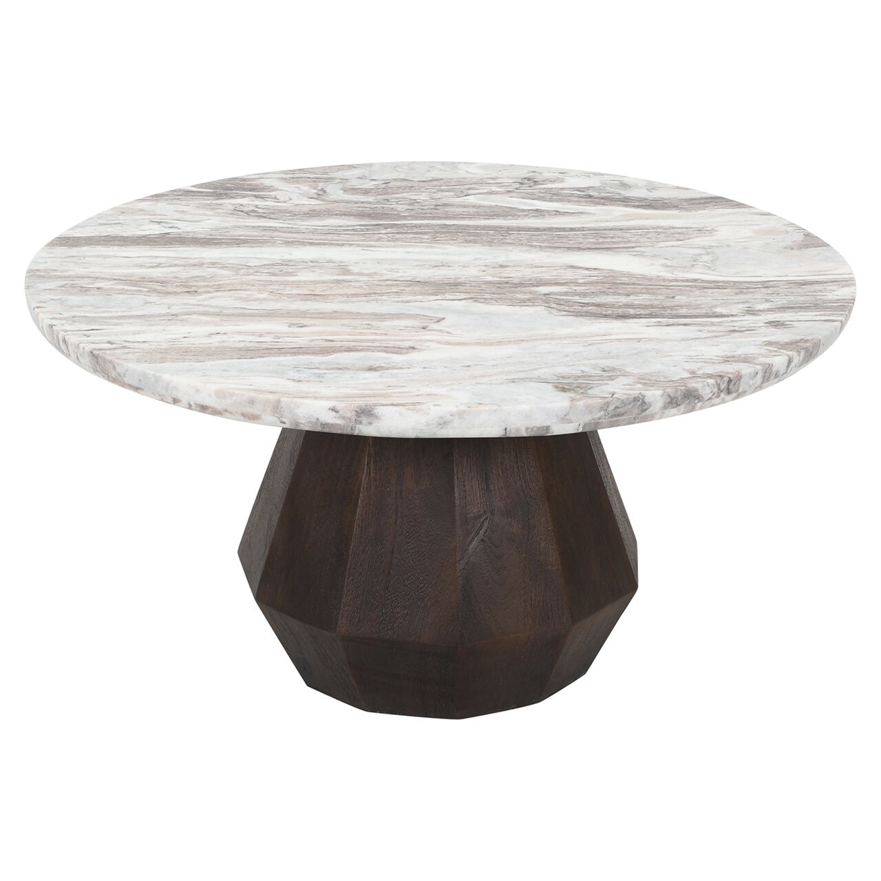 Richmond Ronde Salontafel Oberoy Marmer en mangohout