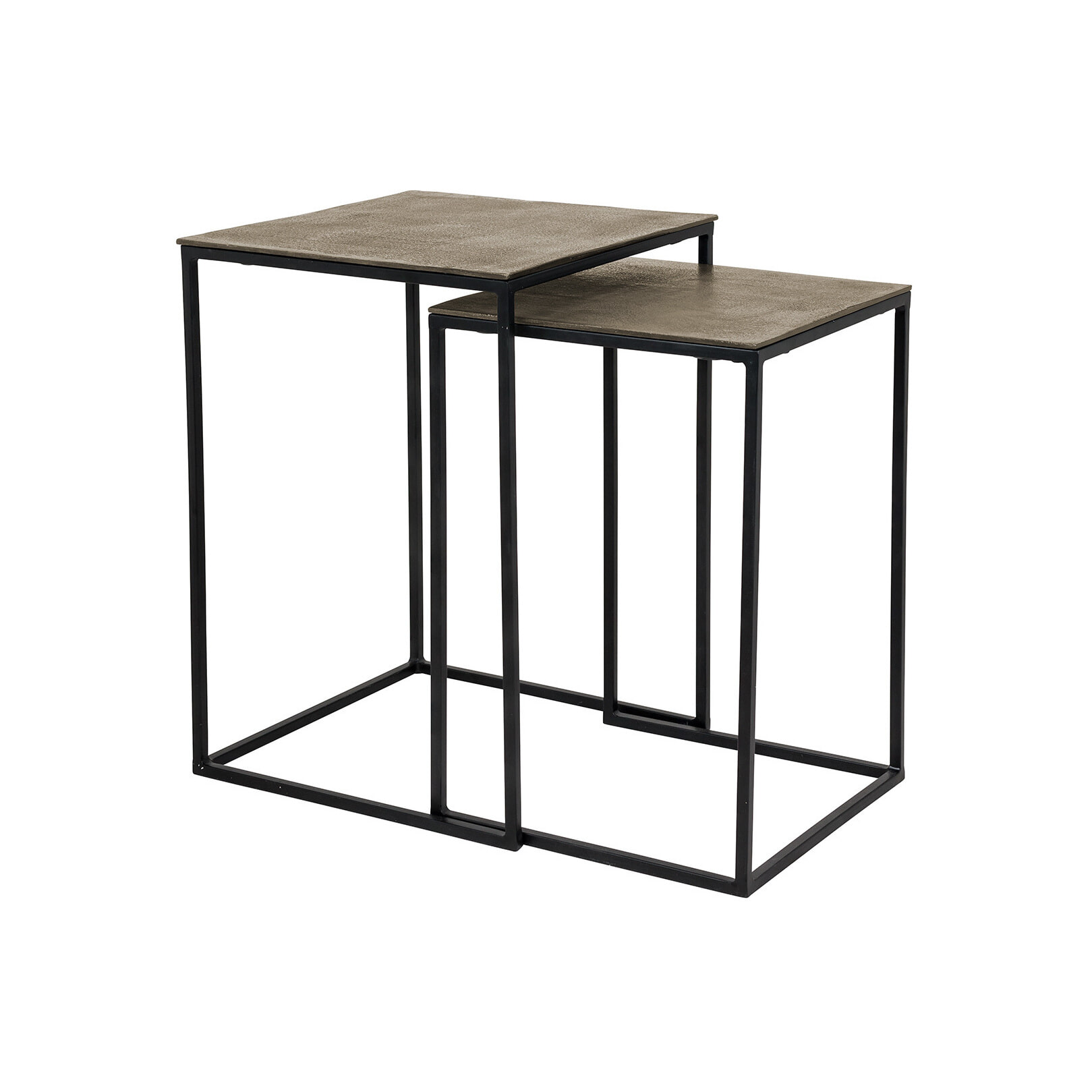 Richmond Salontafel Finn Set van 2 stuks - Champagne Gold - Vierkant | Richmond Interiors