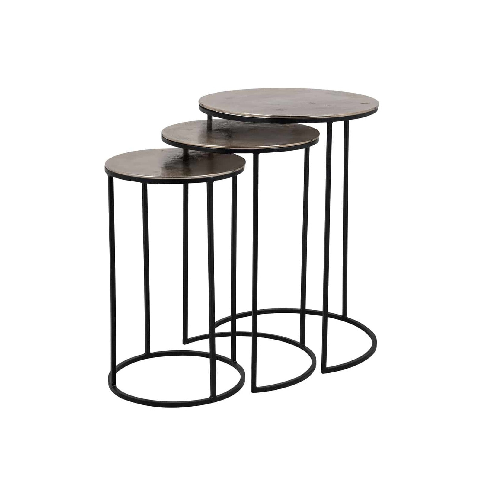 Richmond Salontafel Nolan Set van 3 stuks - Champagne Gold - Rond | Richmond Interiors