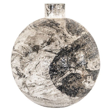 Richmond Vaas Delisha 40cm - Zwart/Wit | Richmond Interiors