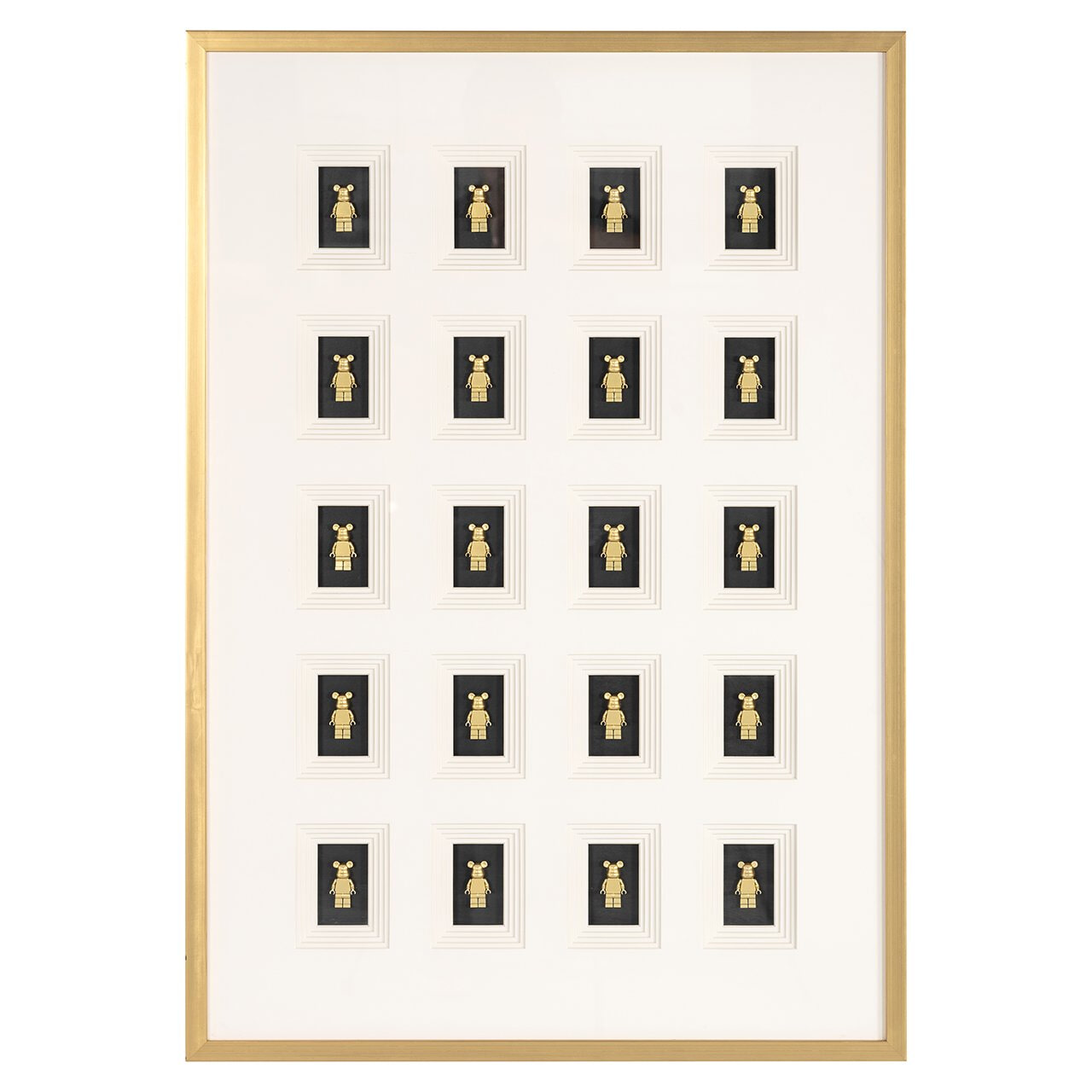 Richmond Wall Art Block 3D 100 x 70cm - Goud | Richmond Interiors