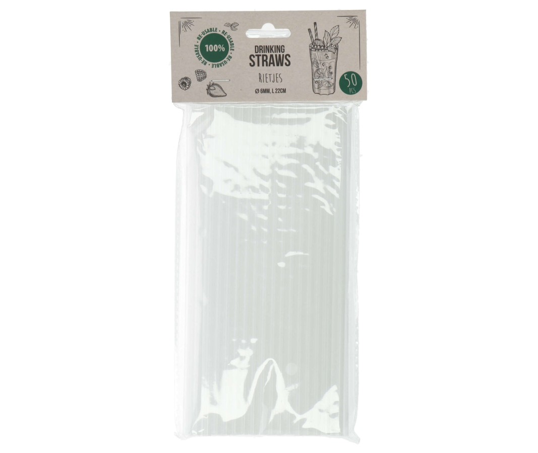 Rietjes Plastic 50 Stuks |