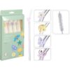 Rietjes glas met ornament set a 5 stuks | Excellent Houseware