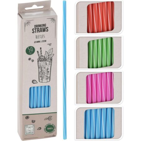 Rietjes kunststof 50 stuks herbruikbaar | Excellent Houseware
