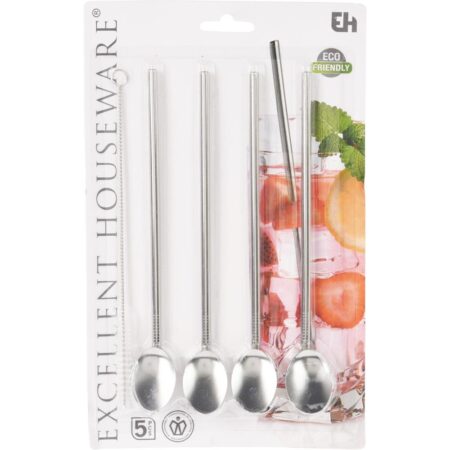 Rietjes rvs met lepel | Excellent Houseware