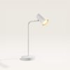 Riga - LED Tafellamp - 4 Watt 345 lumen - 2700K Warm wit- Kantelbaar en Draaibaar - Ingebouwde snoerdimmer - Bureaulamp - GU10 - IP20 voor binnen - Wit | HOFTRONIC