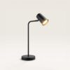 Riga - LED Tafellamp - 4 Watt 345 lumen - 2700K Warm wit- Kantelbaar en Draaibaar - Ingebouwde snoerdimmer - Bureaulamp - GU10 - IP20 voor binnen - Zwart | HOFTRONIC