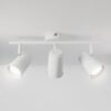 Riga - LED plafondlamp - 12 Watt 1200 Lumen - 3 spots - 6500K Neutraal wit - Draaibaar en dimbaar - GU10 - Kantelbaar - Plafondspot - IP20 Voor binnen - Wit | HOFTRONIC