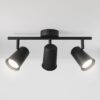 Riga - LED plafondlamp - 12 Watt 1200 Lumen - 3 spots - 6500K Neutraal wit - Draaibaar en dimbaar - GU10 - Kantelbaar - Plafondspot - IP20 Voor binnen - Zwart | HOFTRONIC