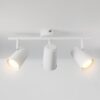 Riga - LED plafondlamp - 14 Watt 1200 Lumen - 3 spots - 2700K Warm wit - Draaibaar en dimbaar - GU10 - Kantelbaar - Plafondspot - IP20 Voor binnen - Wit | HOFTRONIC