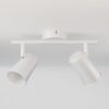 Riga - LED plafondlamp - 2 spots - Draaibaar en dimbaar - GU10 - Kantelbaar - Plafondspot - IP20 voor binnen - Wit | HOFTRONIC