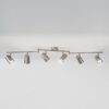 Riga - LED plafondlamp - 24 Watt 2070 Lumen - 6 spots - 4000K Neutraal wit - Draaibaar en dimbaar - GU10 - Kantelbaar - Plafondspot - IP20 Voor binnen - RVS | HOFTRONIC