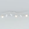 Riga - LED plafondlamp - 24 Watt 2070 Lumen - 6 spots - 4000K Neutraal wit - Draaibaar en dimbaar - GU10 - Kantelbaar - Plafondspot - IP20 Voor binnen - Wit | HOFTRONIC