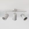Riga - LED plafondlamp - 3 spots - Draaibaar en dimbaar - GU10 - Kantelbaar - Plafondspot - IP20 voor binnen - Wit | HOFTRONIC