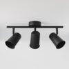 Riga - LED plafondlamp - 3 spots - Draaibaar en dimbaar - GU10 - Kantelbaar - Plafondspot - IP20 voor binnen - Zwart | HOFTRONIC