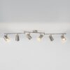 Riga - LED plafondlamp - 30 Watt 2345 lumen - 6 spots - 2700K Warm wit - Draaibaar en dimbaar - GU10 - Kantelbaar - Plafondspot - IP20 Voor binnen - RVS | HOFTRONIC