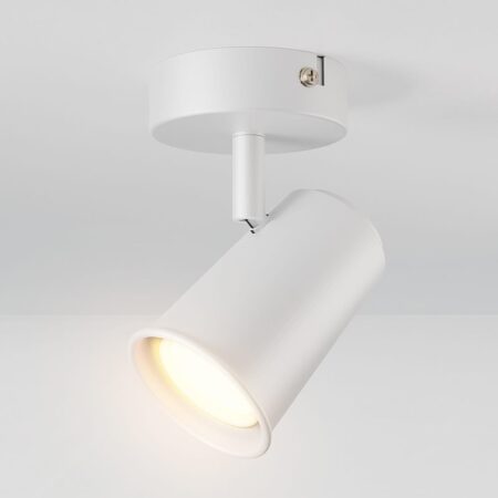 Riga - LED plafondlamp - 4 Watt 345 lumen - 2700K Warm wit - Draaibaar en dimbaar - GU10 - Kantelbaar - Plafondspot - IP20 voor binnen - Wit | HOFTRONIC