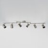 Riga - LED plafondlamp - 6 spots - Draaibaar en dimbaar - GU10 - Kantelbaar - Plafondspot - IP20 voor binnen - RVS | HOFTRONIC