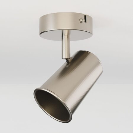 Riga - LED plafondlamp - Draaibaar en dimbaar - GU10 - Kantelbaar - Plafondspot - IP20 voor binnen - RVS | HOFTRONIC