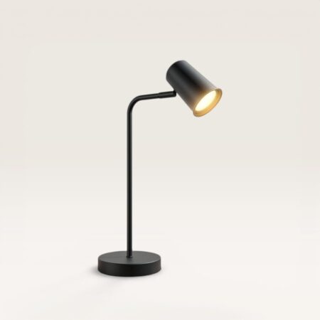 Riga LED tafellamp - Kantelbaar en draaibaar - Ingebouwde dimmer - Bureaulamp voor binnen - GU10 fitting - Max. 35 Watt - Zwart - 3 jaar garantie | HOFTRONIC