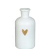 Riga vaas glas wit met hart Ø7xH12cm | Ideas 4 Seasons