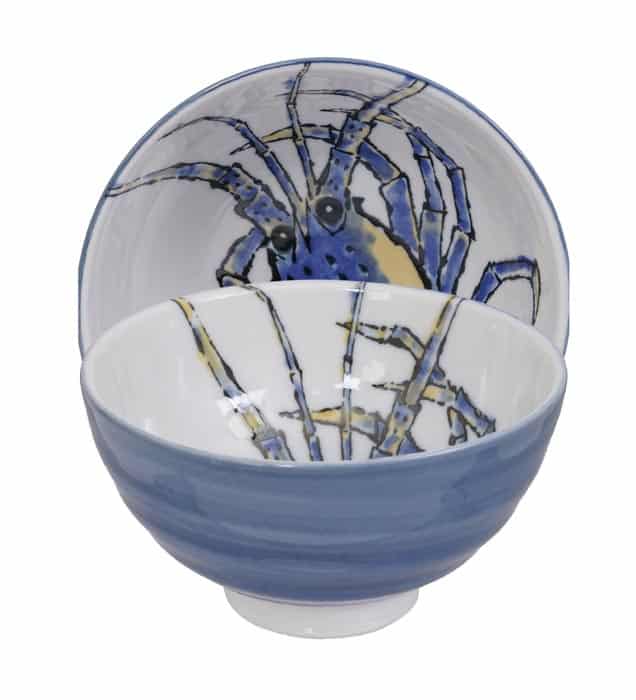 Rijstkom met Kreeftmotief - Tokyo Design Studio - Seafood Collectie - 300ml - 11.2 x 7.2cm | Tokyo Design Studio