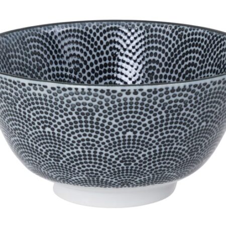 Rijstkom met stippen - Tokyo Design Studio Nippon Black - 12 x 6.4 cm 300 ml | Tokyo Design Studio