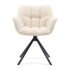Rivièra Maison Draaibare Eetkamerstoel Carnaby Geweven stof - Ivory White | Rivièra Maison