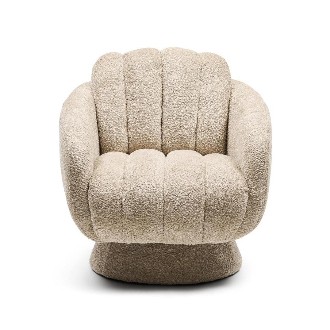 Rivièra Maison Draaifauteuil Scotia Chenille - Classic Cream - Velvet | Rivièra Maison
