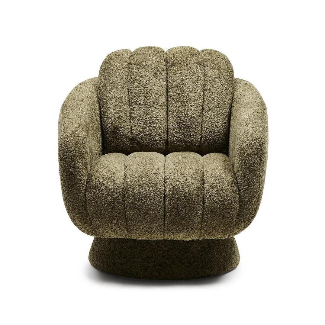 Rivièra Maison Draaifauteuil Scotia Chenille - Forest Green - Velvet | Rivièra Maison