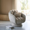 Rivièra Maison Draaifauteuil Scotia Chenille - Sterling Silver - Velvet | Rivièra Maison