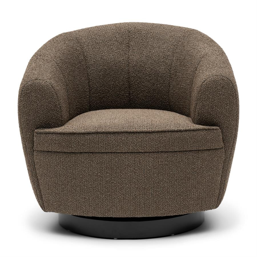 Rivièra Maison Draaifauteuil The Countess Bouclé - Classic Brown | Rivièra Maison