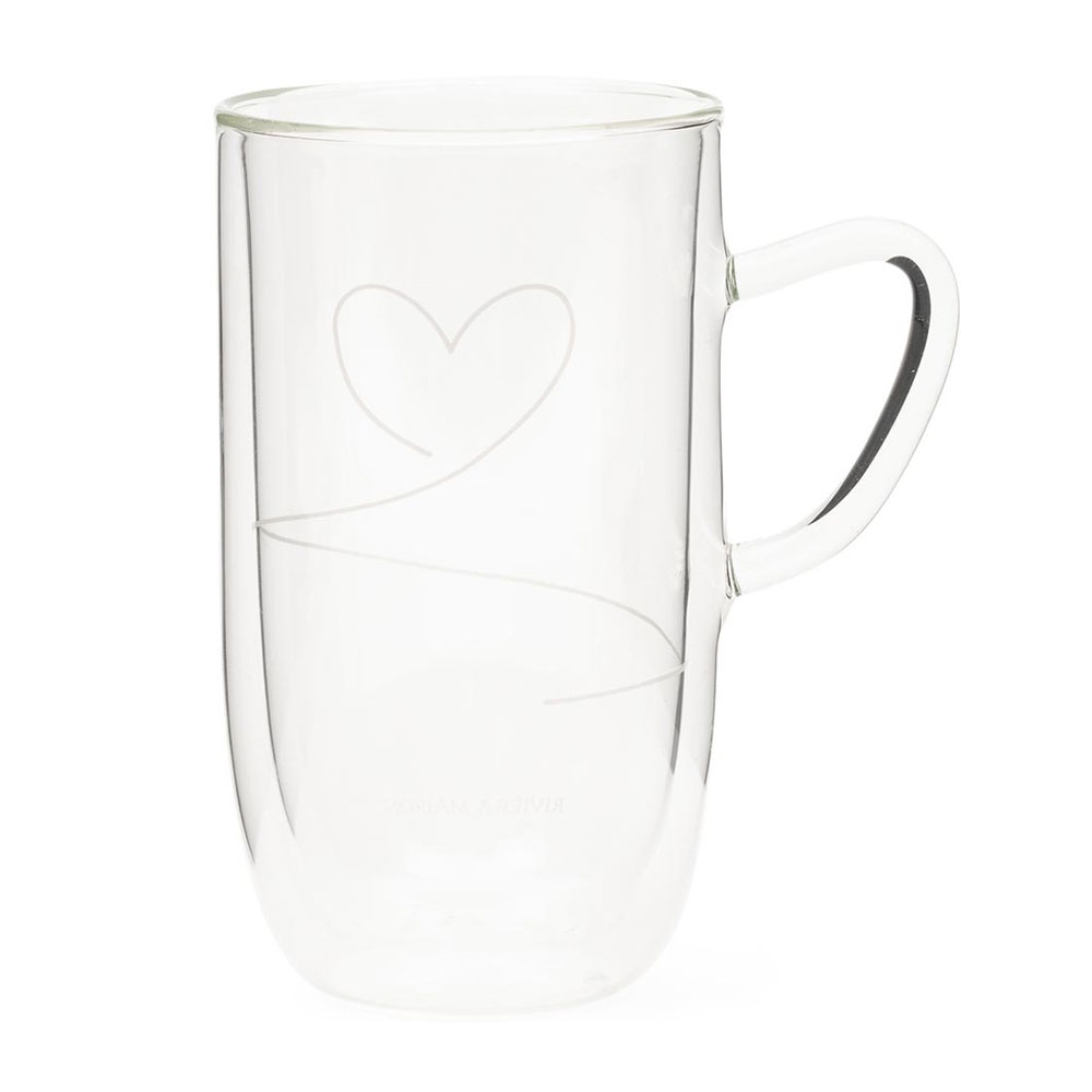 Riviera Maison Dubbelwandig glas With Love L | Riviera Maison