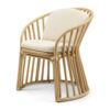 Rivièra Maison Eetkamerstoel Cala Bassa Stof en rattan - Naturel | Rivièra Maison
