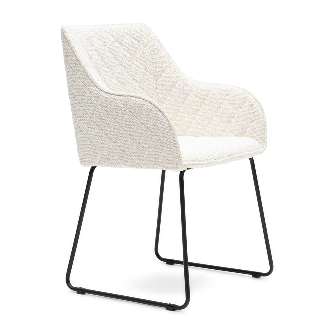 Rivièra Maison Eetkamerstoel Frisco Drive Bouclé - Simply White | Rivièra Maison