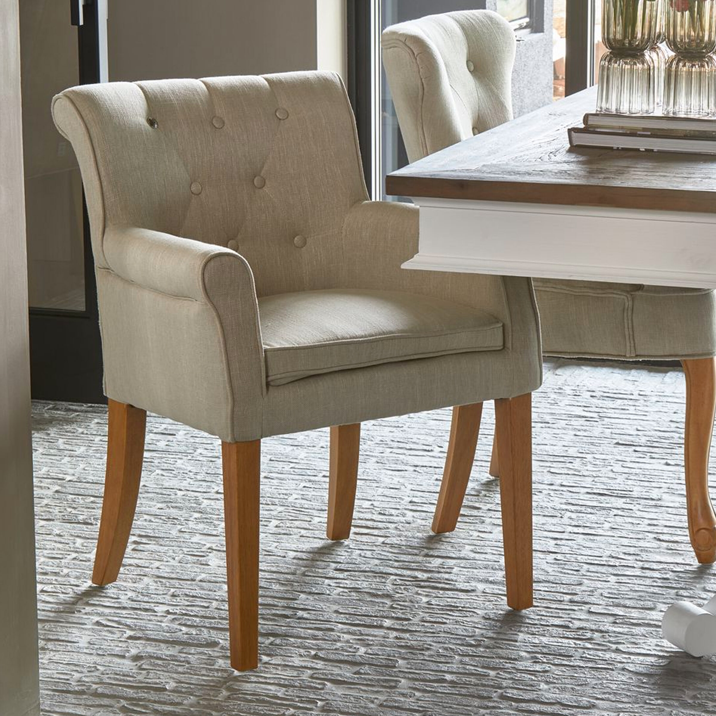 Rivièra Maison Eetkamerstoel La Scala Linen - Flax | Rivièra Maison