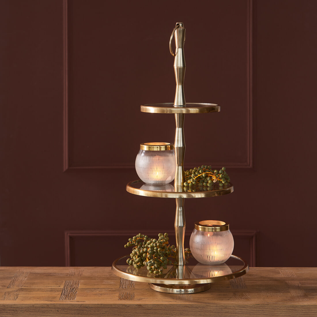 Rivièra Maison Etagère Belfaux 69cm hoog - Goud | Rivièra Maison