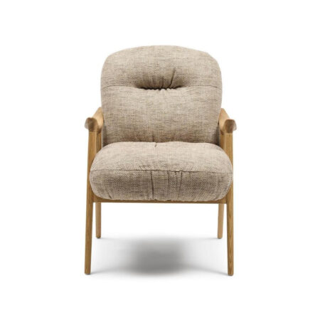 Rivièra Maison Fauteuil Castello Weave stof en hout - Lichtbruin | Rivièra Maison