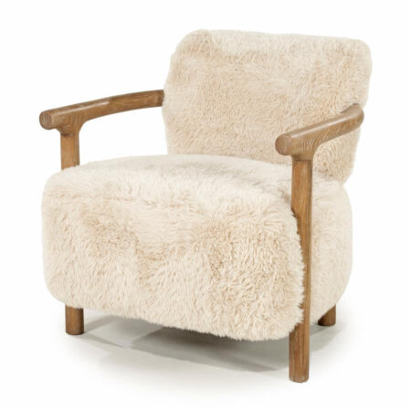 Rivièra Maison Fauteuil Glenn Cloud Fur en essenhout - Naturel | Rivièra Maison