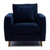Rivièra Maison Fauteuil Kendall Velvet - Midnight Navy | Rivièra Maison