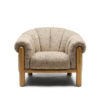 Rivièra Maison Fauteuil Rafal Weave stof en hout - Lichtbruin | Rivièra Maison