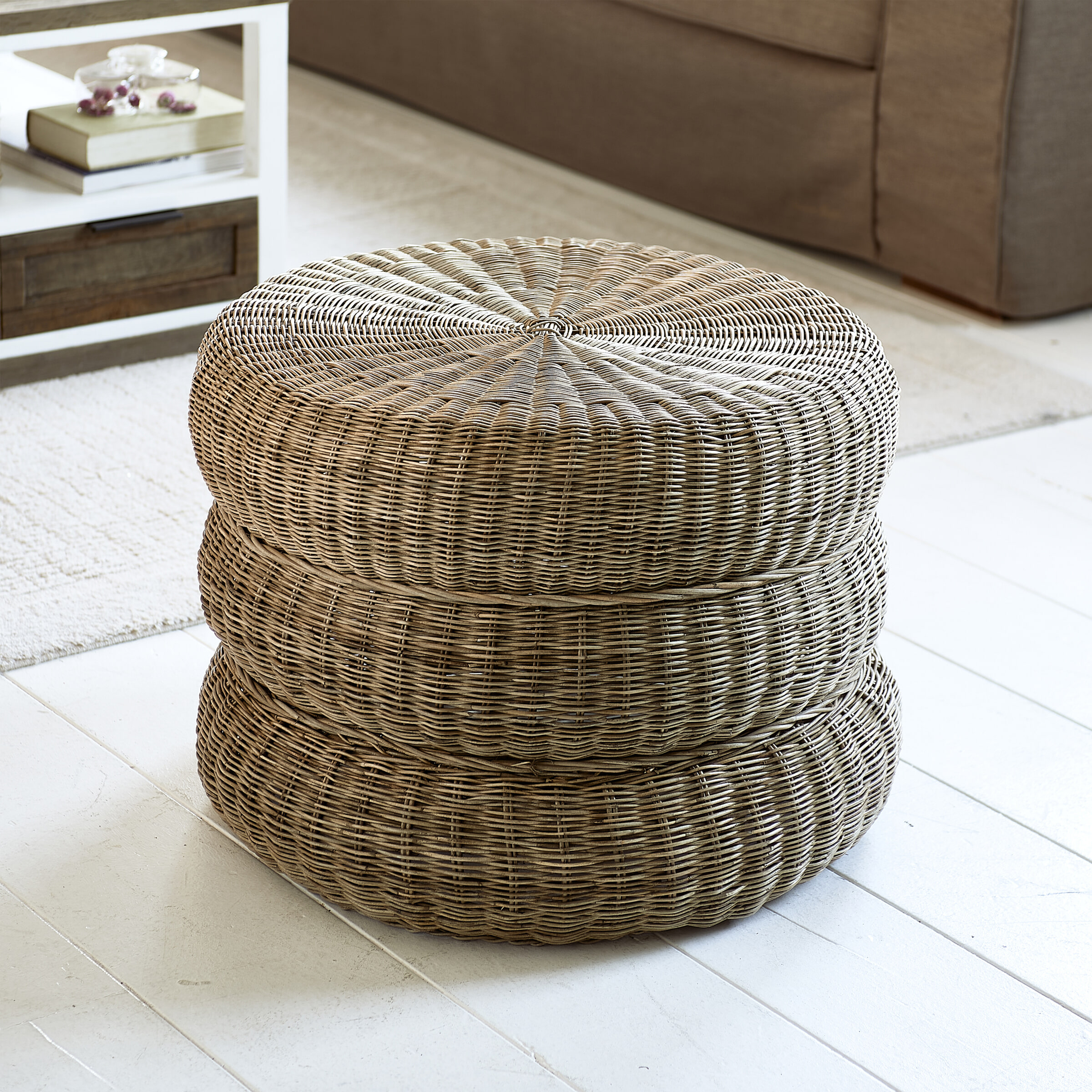 Rivièra Maison Hocker Macaron Rustic Rattan