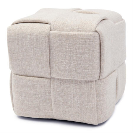 Rivièra Maison Hocker Qbic Tweed - Antique White | Rivièra Maison