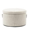 Rivièra Maison Poef Park Avenue Rich Tweed - Antique White | Rivièra Maison