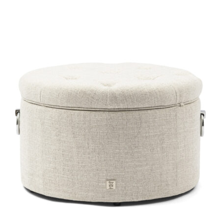 Rivièra Maison Poef Park Avenue Rich Tweed - Antique White | Rivièra Maison