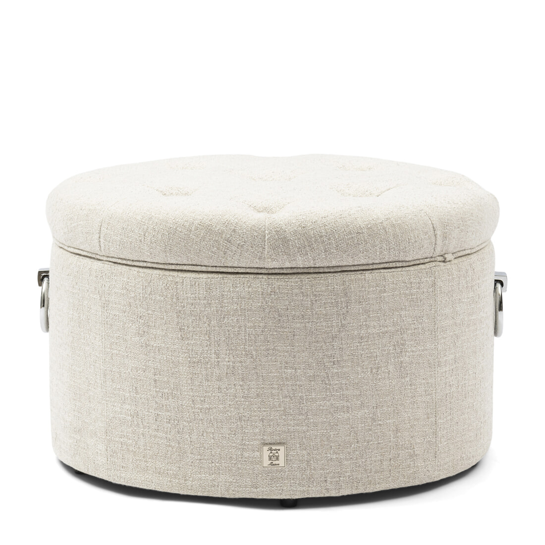 Rivièra Maison Poef Park Avenue Rich Tweed - Antique White | Rivièra Maison