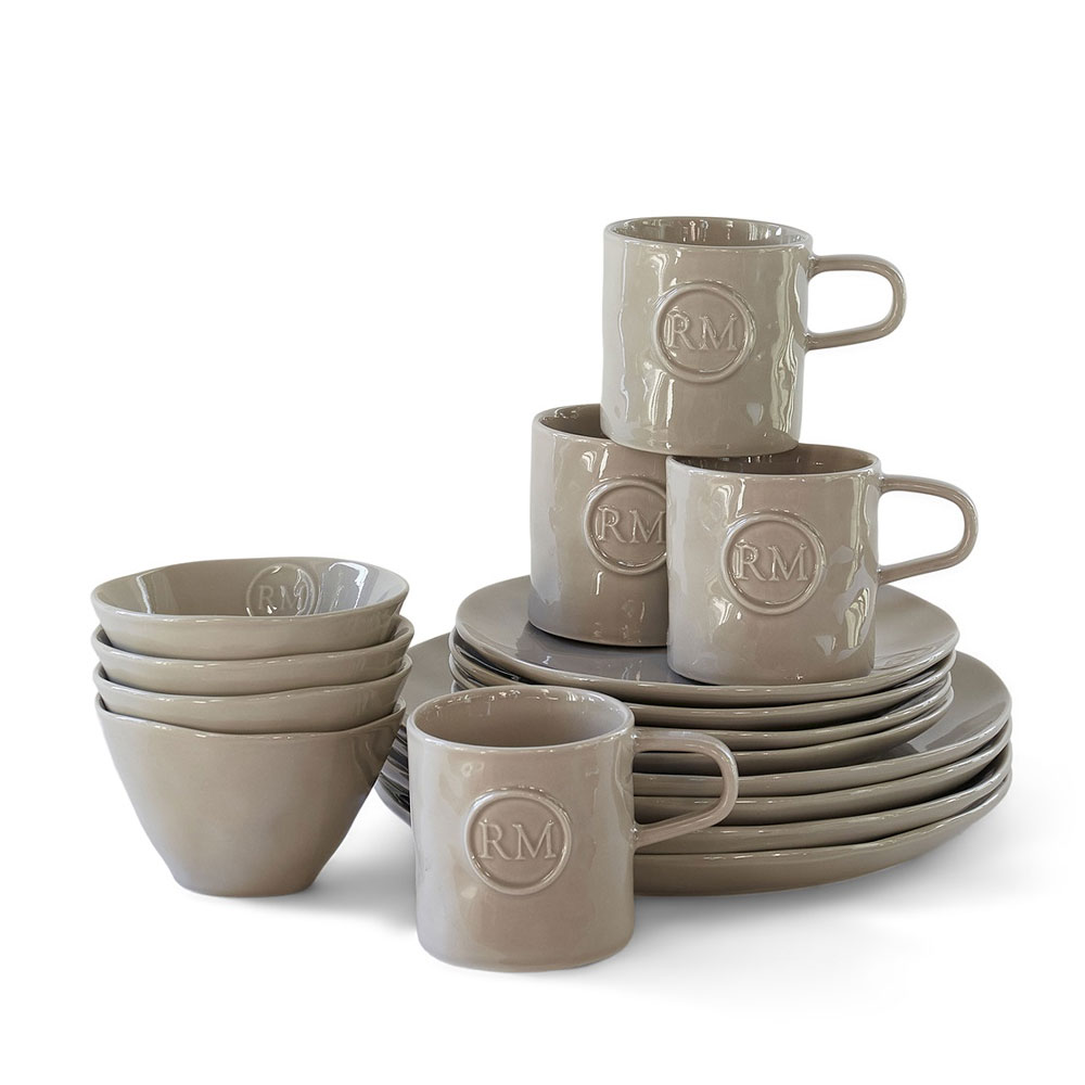 Riviera Maison Portofino Dinnerware set 16 flax | Riviera Maison