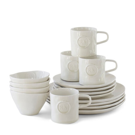 Riviera Maison Portofino Dinnerware set 16 white | Riviera Maison
