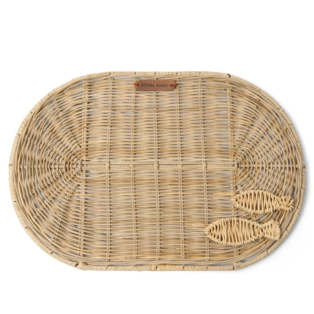 Riviera Maison Rattan Placemat Fish | Riviera Maison