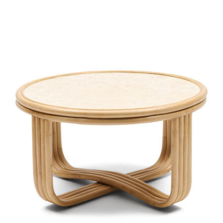 Rivièra Maison Ronde Salontafel Sant Miquel Marmer en rattan